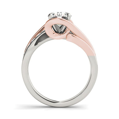 ose Gold Bypass Shank Diamond Engagement Ring (1 1/8 cttw)