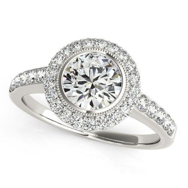 Pave Style Diamond Engagement Ring (1 3/8 cttw)