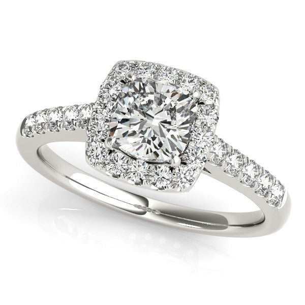 Square Outer Shape Round Diamond Engagement Ring (3/4 cttw)