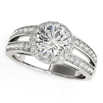 Round Split Shank Style Diamond Engagement Ring (1 1/2 cttw)