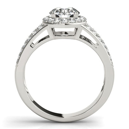 Round Split Shank Style Diamond Engagement Ring (1 1/2 cttw)