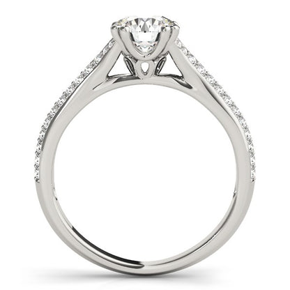 Double Prong Multirow Band Diamond Engagement Ring (1 1/8 cttw)