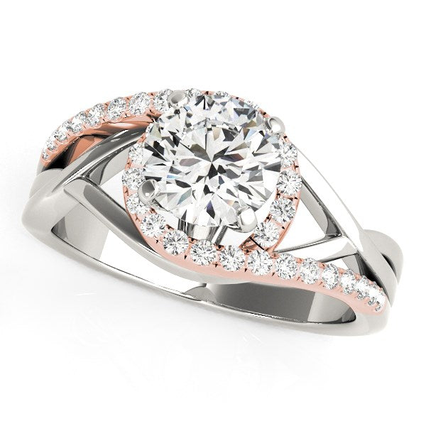ose Gold Bypass Diamond Engagement Ring (1 1/4 cttw)