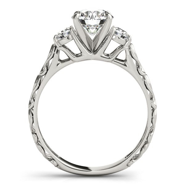 Antique Design 3 Stone Diamond Engagement Ring (1 3/4 cttw)