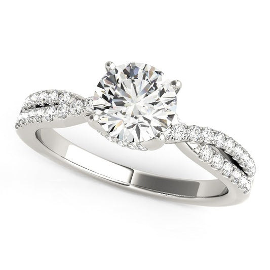 Fancy Prong Split Shank Diamond Engagement Ring (1 1/4 cttw)