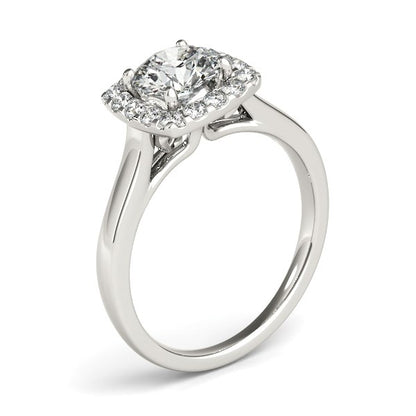 Square Shape Border Diamond Engagement Ring (1 1/3 cttw)