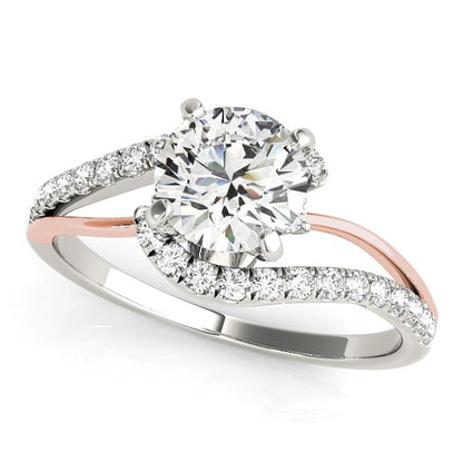 ose Gold Bypass Shank Diamond Engagement Ring (1 1/3 cttw)