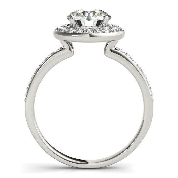 Round Halo Diamond Engagement Ring (1 1/2 cttw)