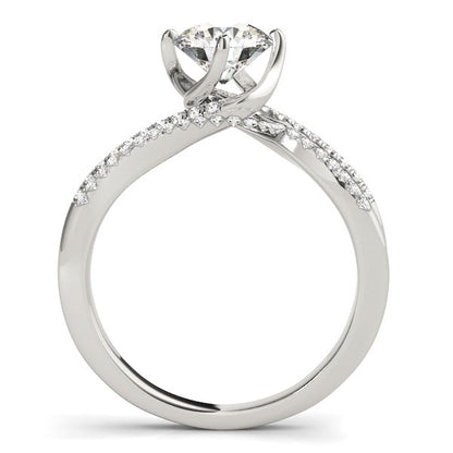 Spiral Design Pronged Diamond Engagement Ring (1 1/8 cttw)