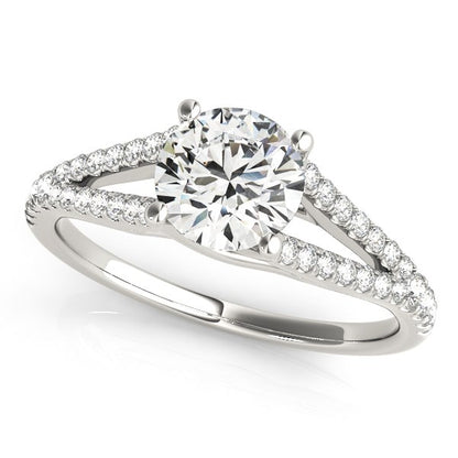 Split Shank Round Pronged Diamond Engagement Ring (1 1/8 cttw)