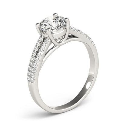 Split Shank Round Diamond Engagement Ring (1 1/8 cttw)