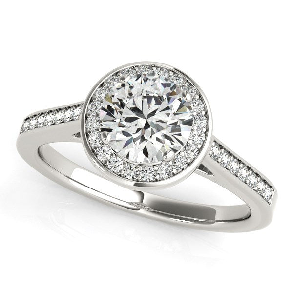 Halo Round Diamond Engagement Ring (1 1/4 cttw)