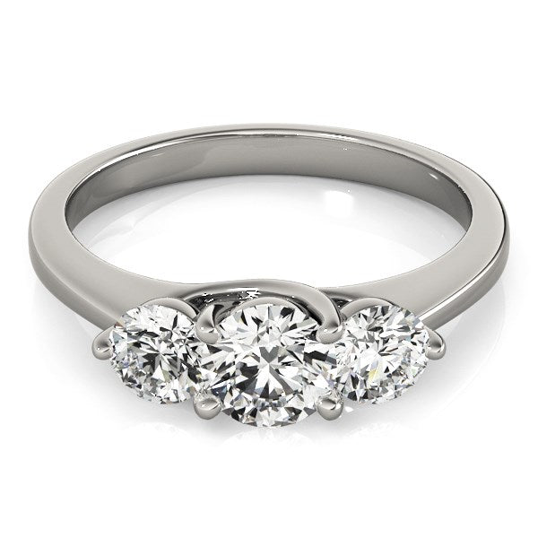 Classic 3 Stone Round Diamond Engagement Ring (1 cttw)