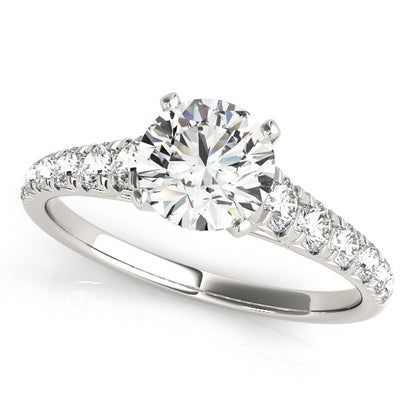 Prong Set Graduated Diamond Engagement Ring (1 7/8 cttw)