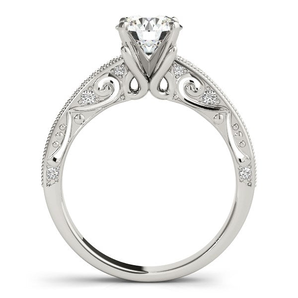 Antique Pronged Round Diamond Engagement Ring (1 1/8 cttw)