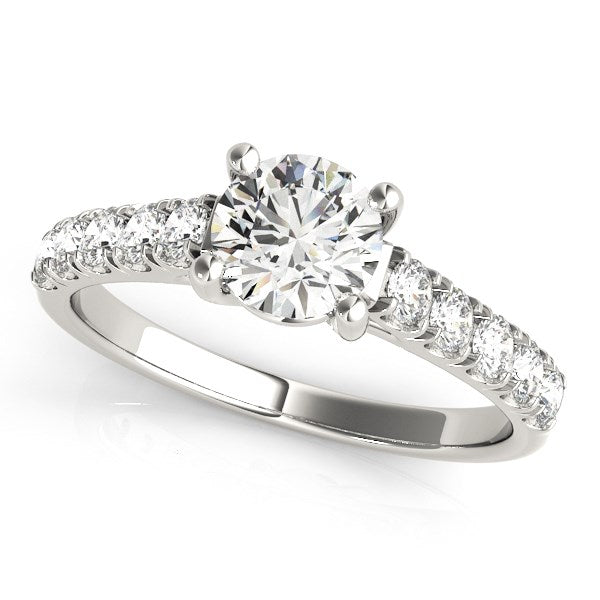 Round Trellis Setting Diamond Engagement Ring (1 cttw)