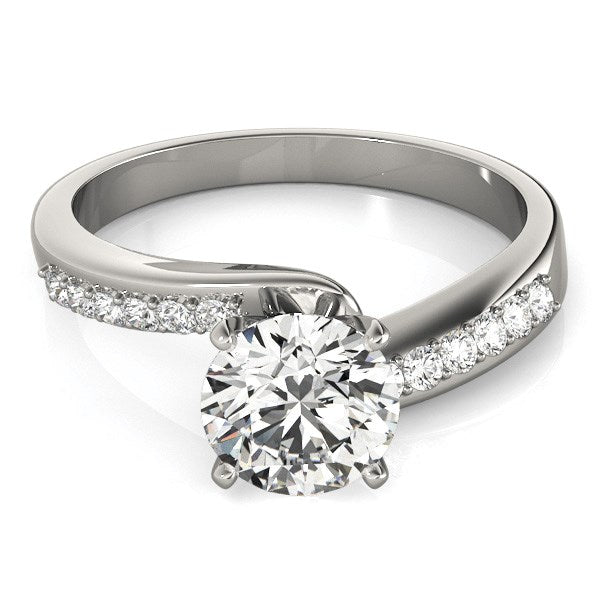 Bypass Round Pronged Diamond Engagement Ring (1 5/8 cttw)