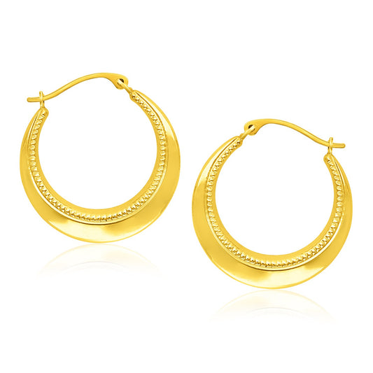 Round Rope Texture Hoop Earrings