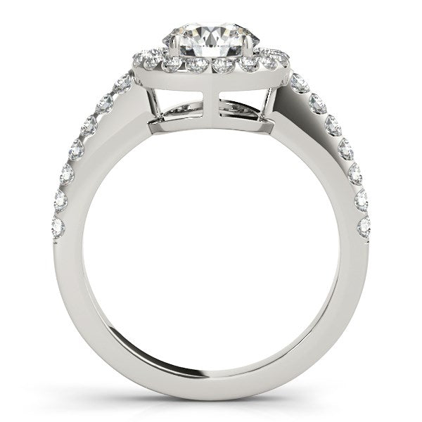 Classic with Pave Halo Diamond Engagement Ring (1 1/2 cttw)
