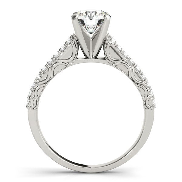 Pronged Diamond Antique Style Engagement Ring (1 1/3 cttw)