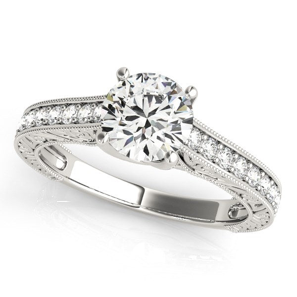 Trellis Antique Style Diamond Engagement Ring (1 1/4 cttw)