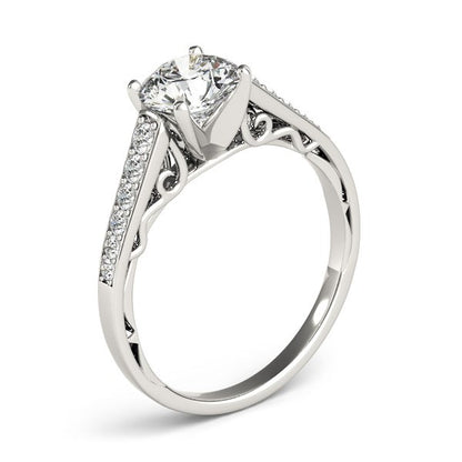 Cathedral Design Diamond Engagement Ring (1 1/4 cttw)