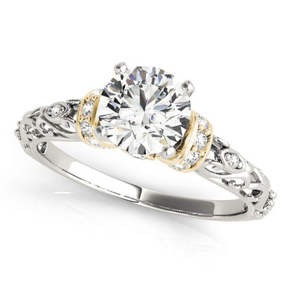 ellow Gold Antique Style Diamond Engagement Ring (1 1/8 cttw)
