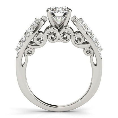Multirow Shank Round Diamond Engagement Ring (1 1/2 cttw)