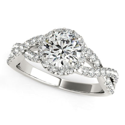 Entwined Split Shank Diamond Engagement Ring (1 1/2 cttw)