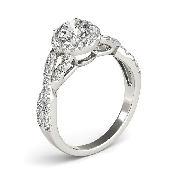 Entwined Split Shank Diamond Engagement Ring (1 1/2 cttw)