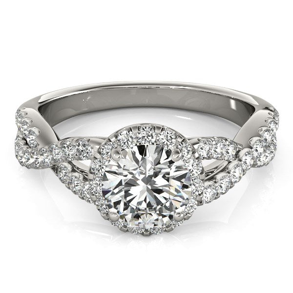 Entwined Split Shank Diamond Engagement Ring (1 1/2 cttw)