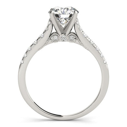 Diamond Engagement Ring With Single Row Band (1 3/4 cttw)