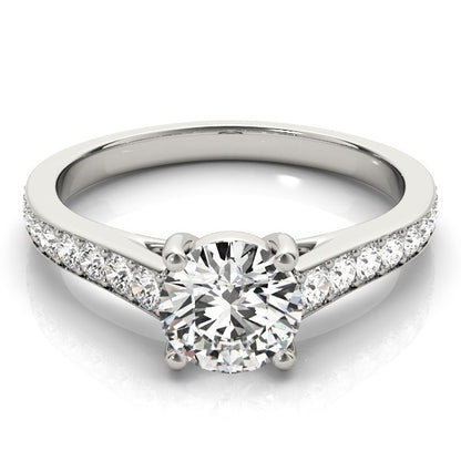 Graduated Single Row Diamond Engagement Ring (1 1/3 cttw)