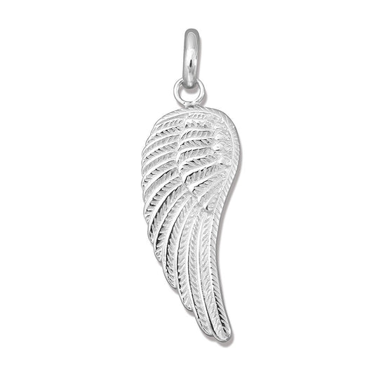 Sterling Silver Single Angel Wing Pendant