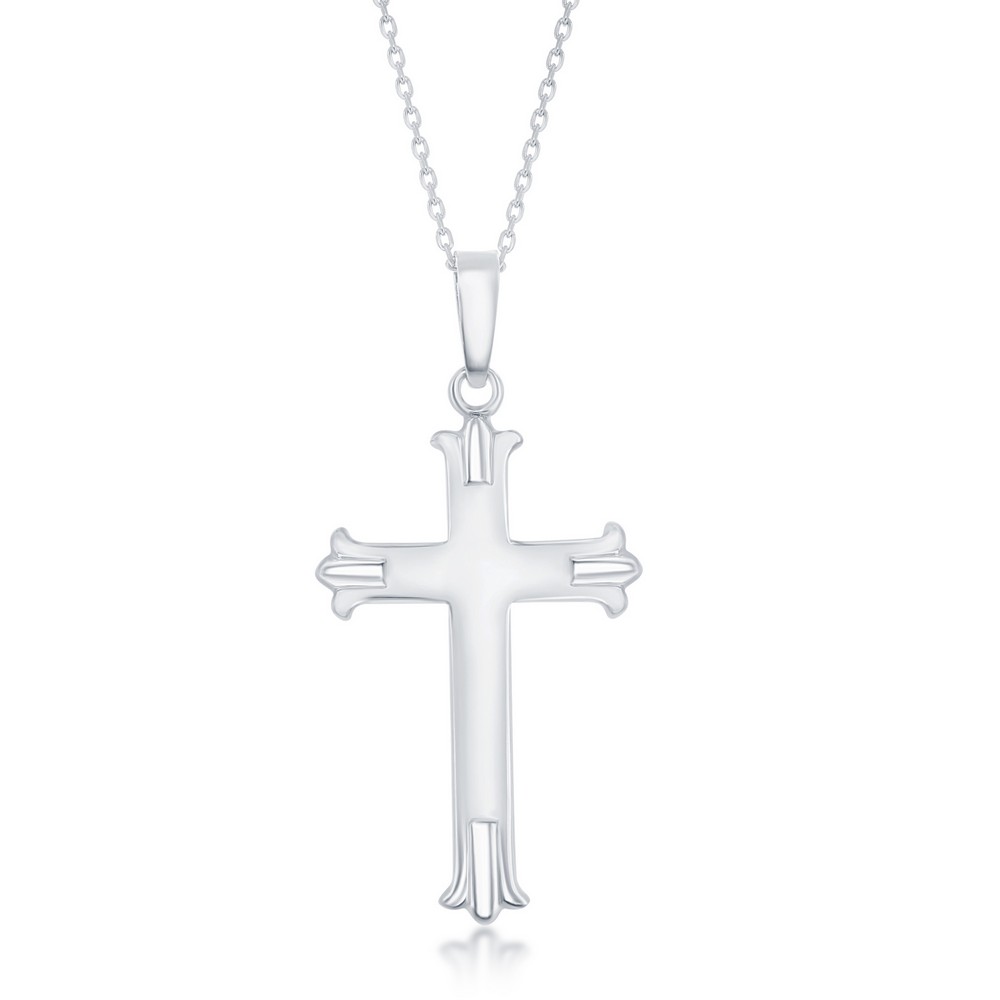 Sterling Silver Designed Cross Pendant