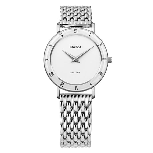 ROMA, Roman Numerals Swiss Quartz Watch, 15mm Band - White Dial | MSRP: $289.90