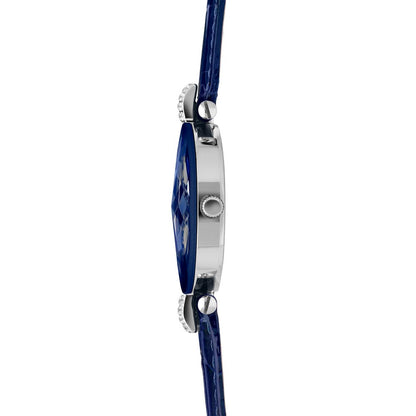 FACET STRASS, Brilliant-Cut, Swiss Quartz Watch, 15mm Band - Blue Dial | MSRP: $299.90