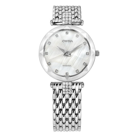 FACET STRASS, Brilliant-Cut, Swiss Quartz Watch, 15mm Band - MOP Dial | MSRP: $369.90