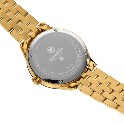 TIRO, Brilliant-Cut, Gold Plated Swiss Quartz Watch, 18MM Band - Black Dial | MSRP $329.90