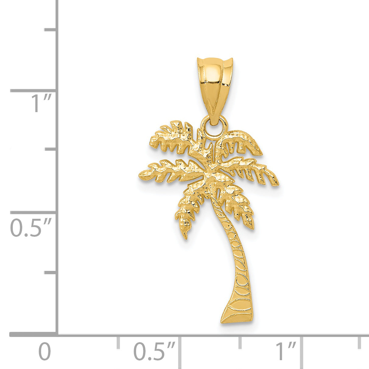 14k Mini Palm Tree Pendant