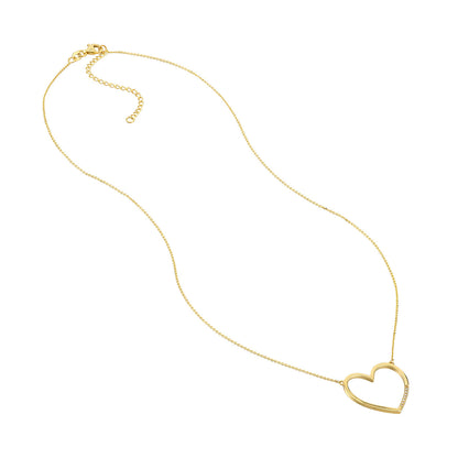 Open Heart Diamond Row Necklace
