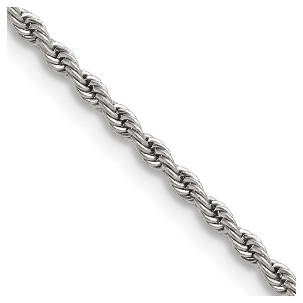 Stainless Steel Polished 2.4mm 20 inch Rope Chain