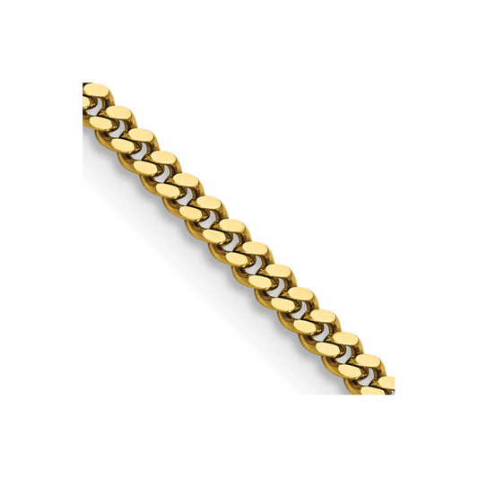 Stainless Steel Polished Yellow IP-plated 3mm 24in Curb Chain