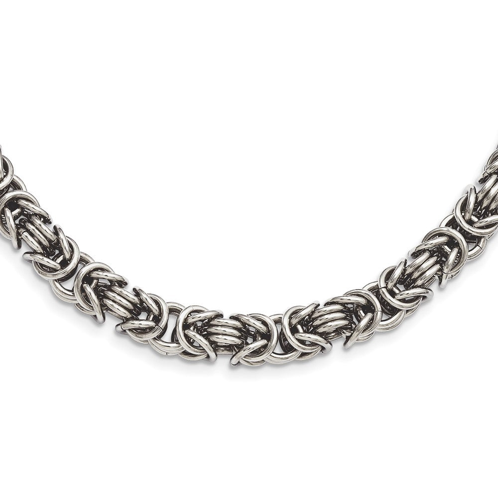 Stainless Steel Polished Fancy Link 18in Necklace
