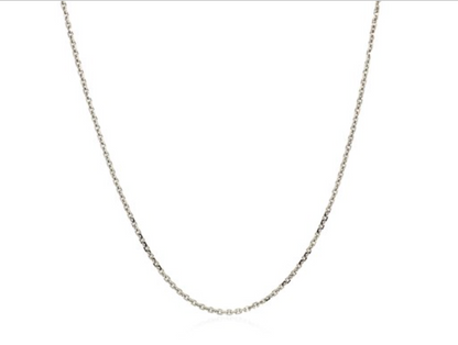 Adjustable Cable Chain in 10K White Gold