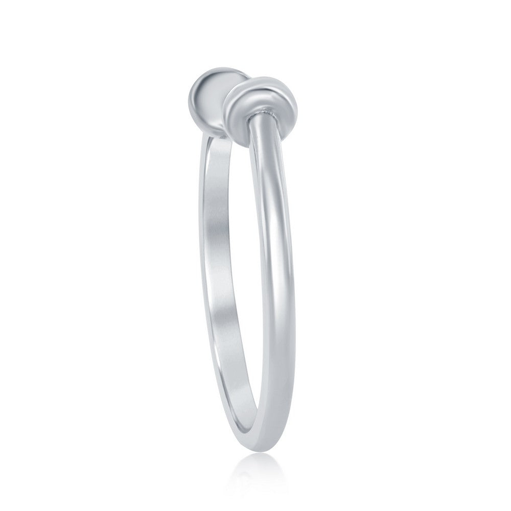 Sterling Silver Open Round End Ring