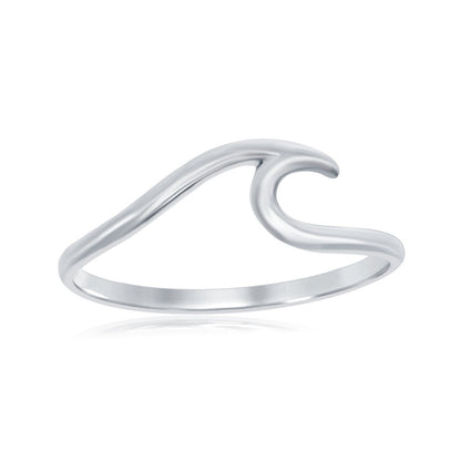 Sterling Silver Wave Design Ring