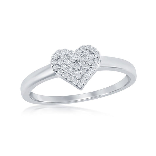 Sterling Silver CZ Heart Ring