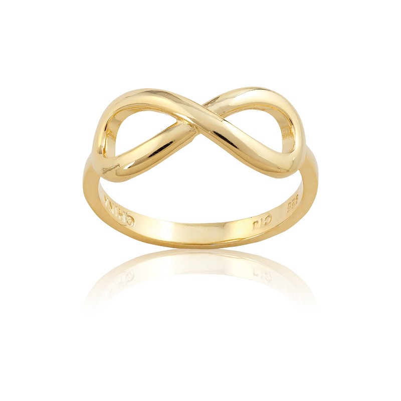 Sterling Silver Infinity Ring - Gold Plated