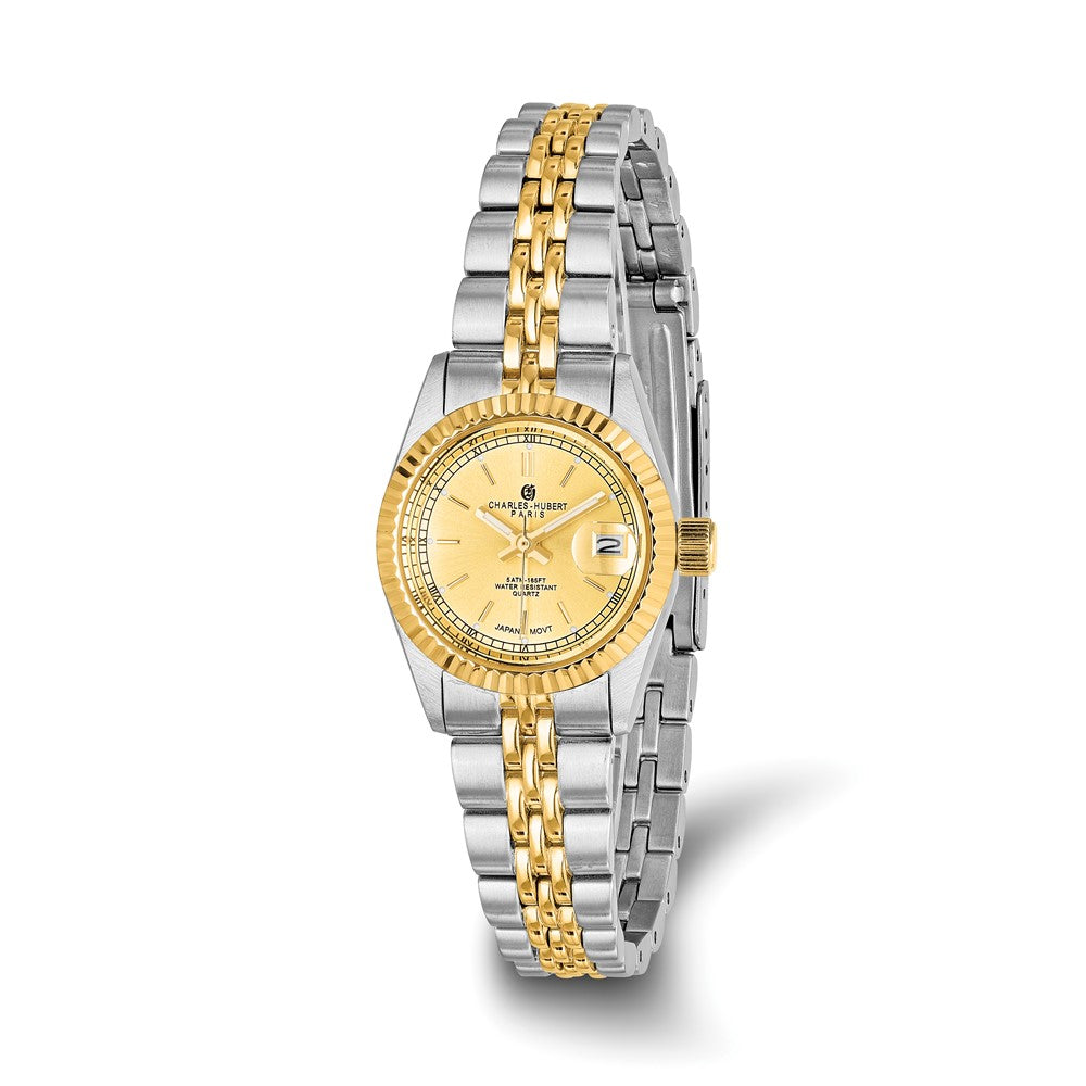 Ladies Charles Hubert IP-plated 2-tone Gold-tone Dial 26mm Watch